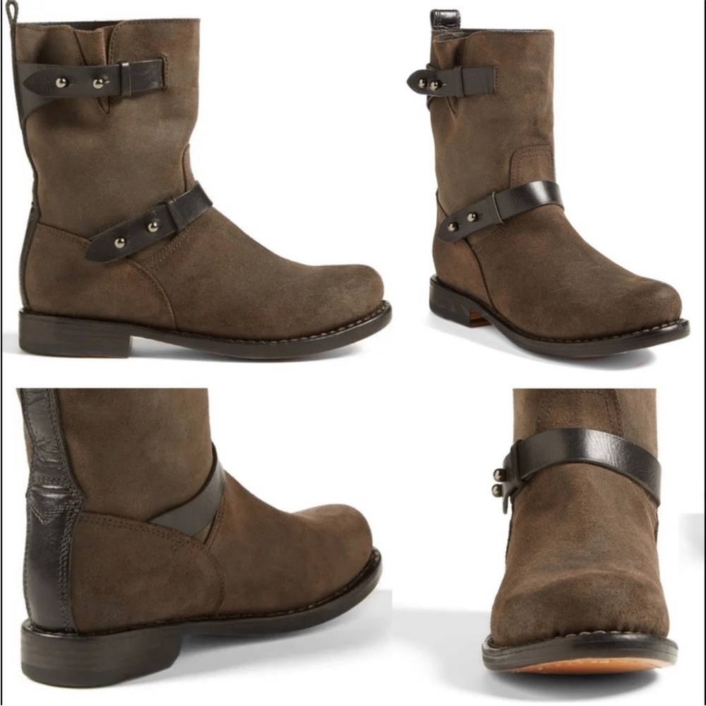 Rag & Bone Suede Moto Boots